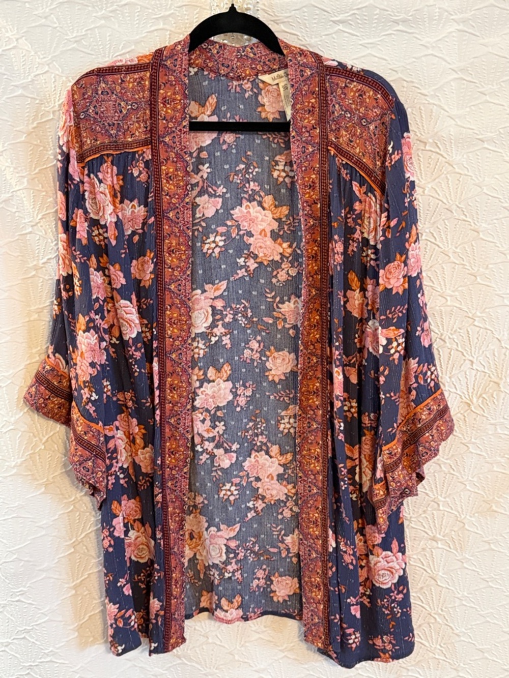 Matilda Jane Boho Floral Kimono Lightweight Festival Layer PTP: 21” L:33”